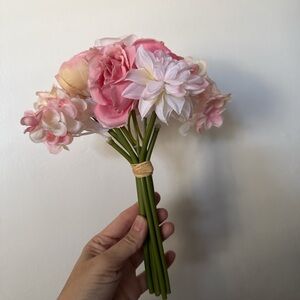 Pink and White Artificial Flower Bouquet